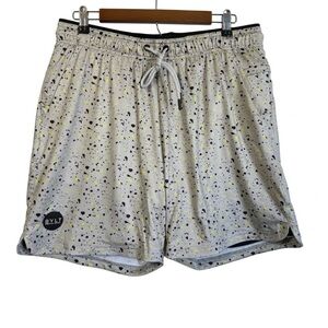 BYLT Premium Basics Men’s Splatter Print Athletic Shorts XL Lined
